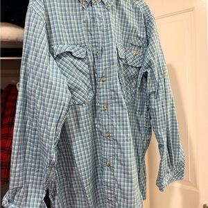 Exofficio Light Blue Plaid Men's Shirt
